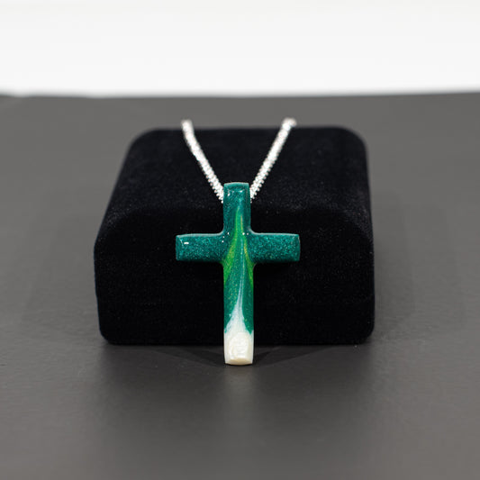 Evergreen Drift Cross Necklace
