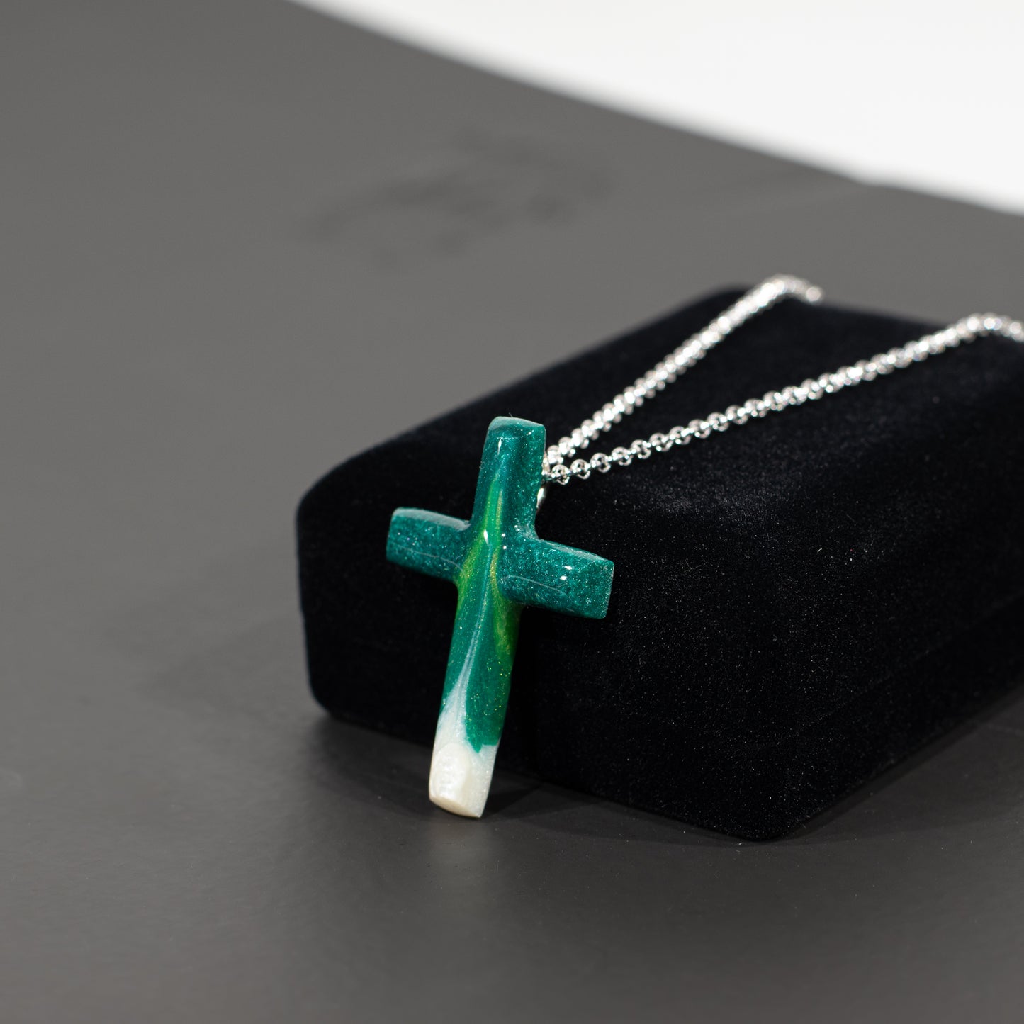 Evergreen Drift Cross Necklace