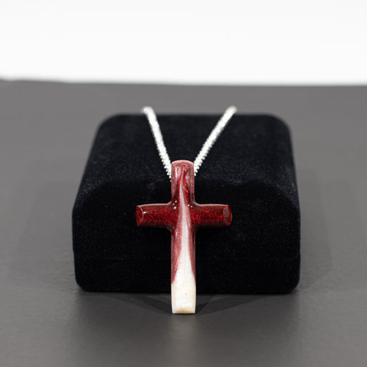 Crimson Spire Cross Necklace