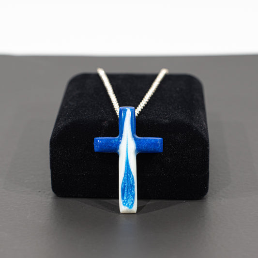 Blue Sky Cross Necklace