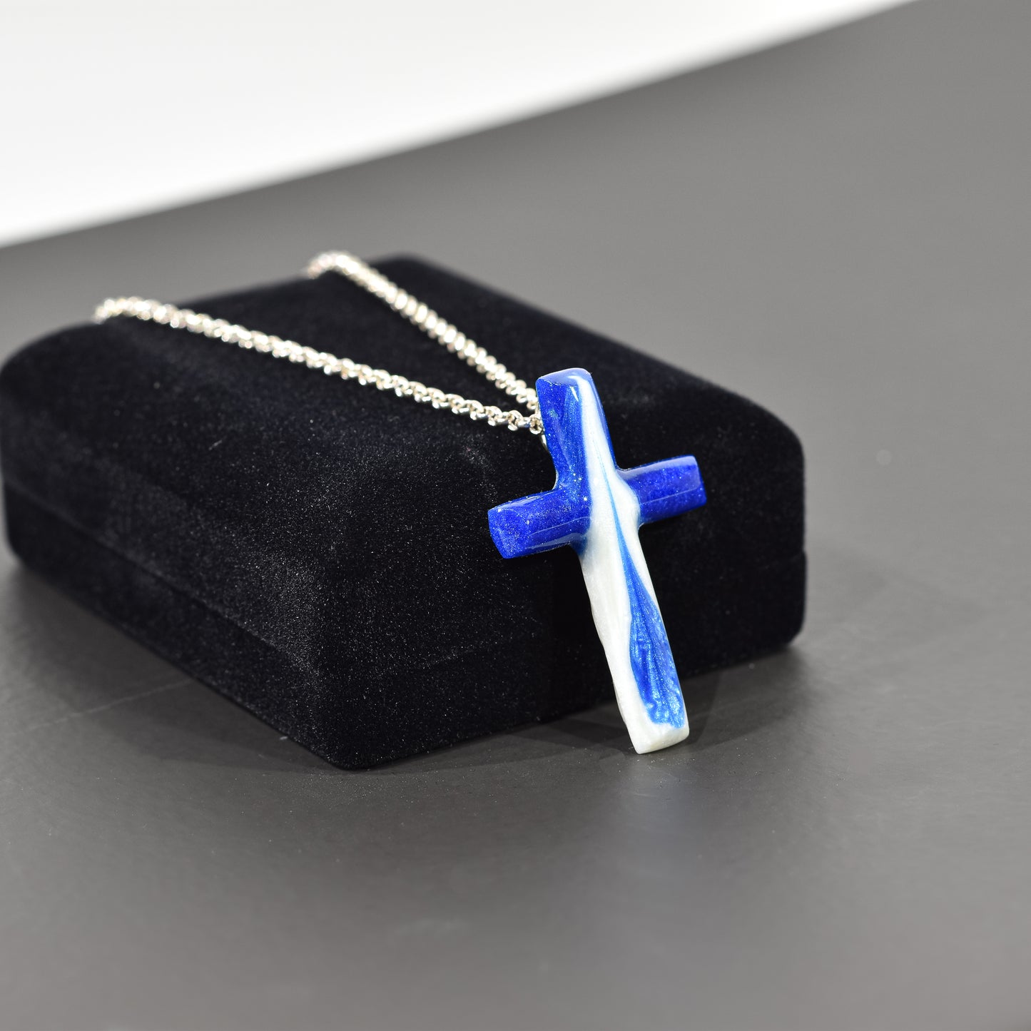 Blue Sky Cross Necklace