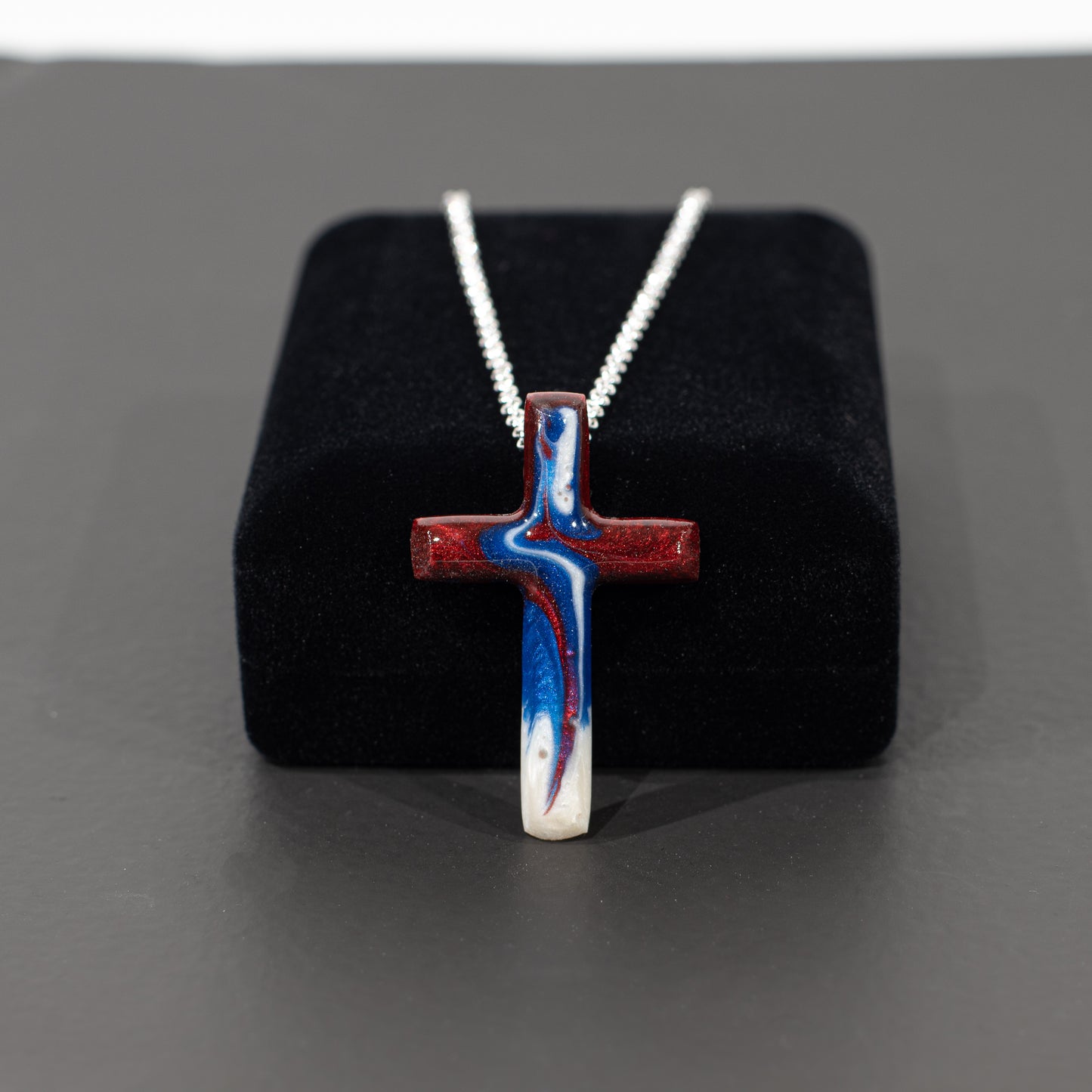 Crimson Bliss Cross Necklace