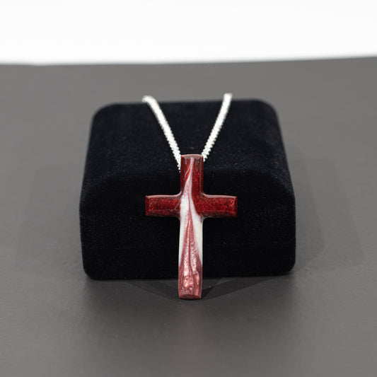 Crimson Sky Cross Necklace
