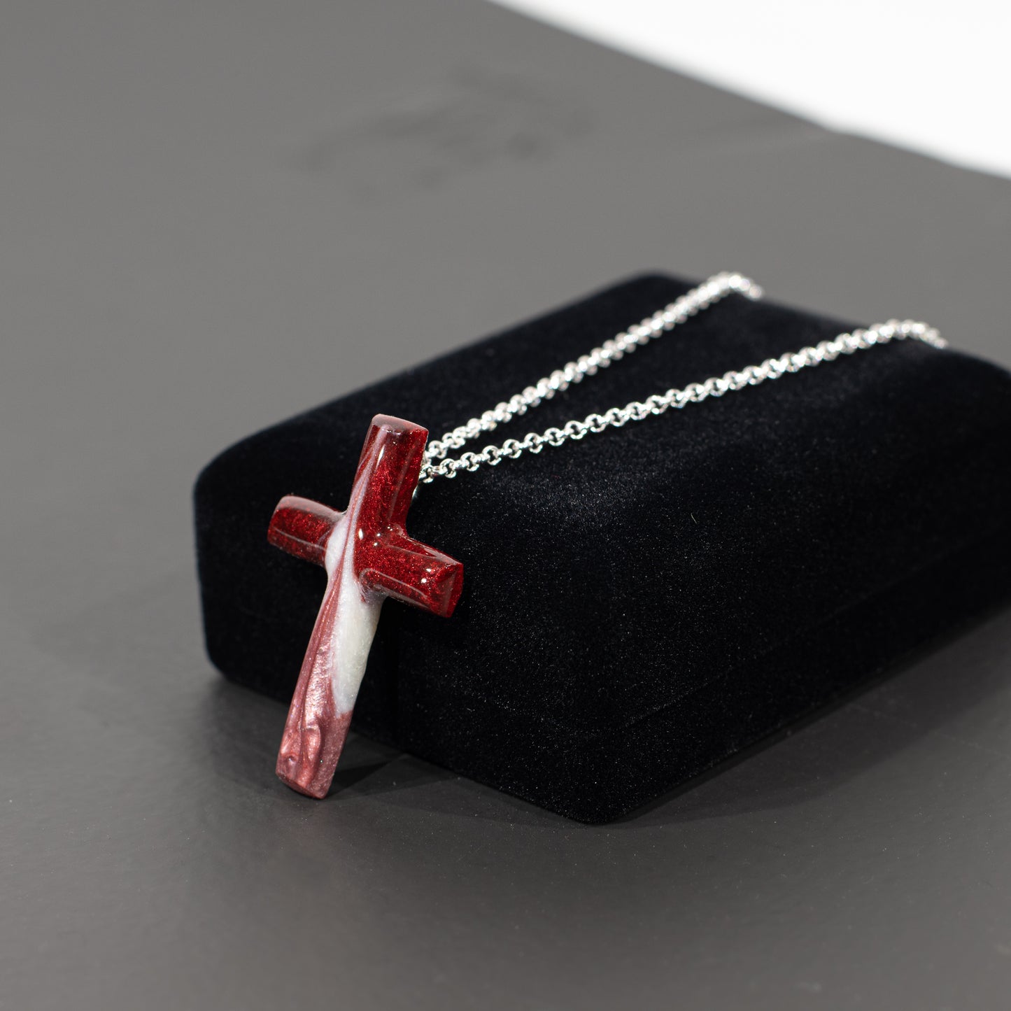 Crimson Sky Cross Necklace