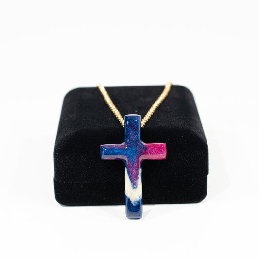 Subtle Flow Cross Necklace